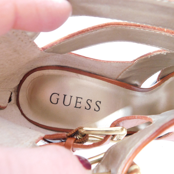 Guess Women's Brown Peeptoe Heels CL2719 0120 - Picture 4 of 8